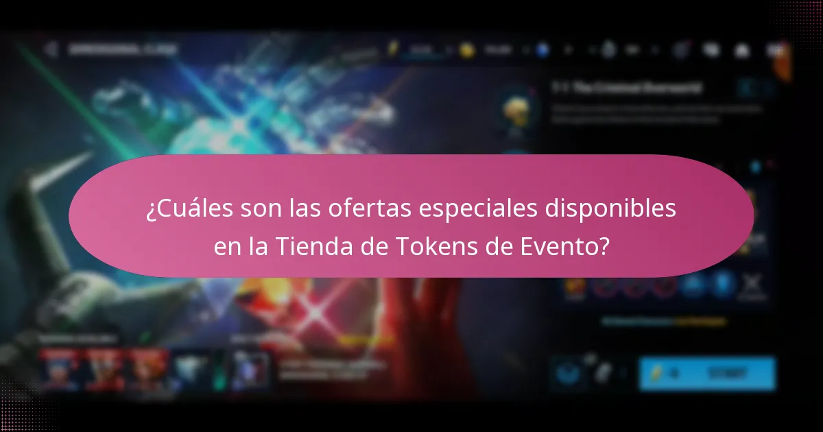 ¿Cuáles son las diferencias entre las ofertas especiales y los artículos regulares en la Tienda de Tokens de Evento?