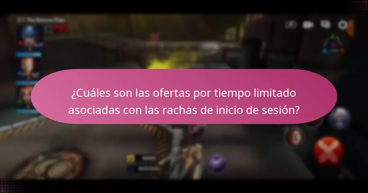 ¿Cuáles son las ofertas por tiempo limitado asociadas con las rachas de inicio de sesión?