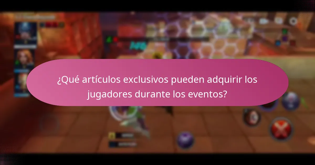 ¿Qué artículos exclusivos pueden adquirir los jugadores durante los eventos?