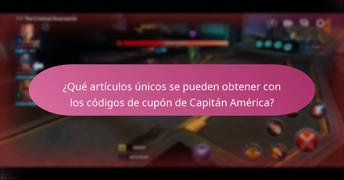 ¿Qué artículos únicos se pueden obtener con los códigos de cupón de Capitán América?