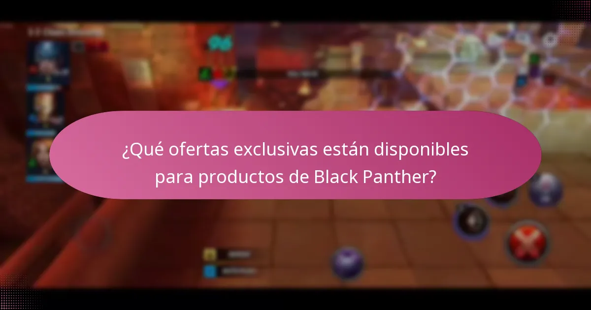 ¿Qué artículos de evento están asociados con Black Panther?